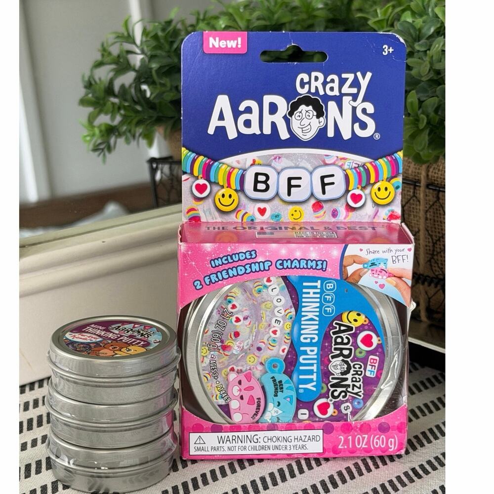 Crazy Aaron's Thinking Putty BFF 2.1oz + Puppy Love Mini Tins 4pc Sealed